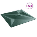 vidaXL 24 db zöld XPS csillagmintás fali panel 50 x 50 cm 6 m²