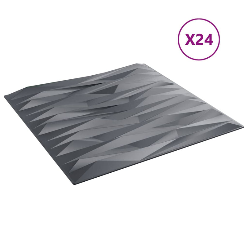 vidaXL 24 db szürke XPS kőmintás fali panel 50 x 50 cm 6 m²