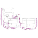 vidaXL sötétzöld szövet fotel lábzsámollyal