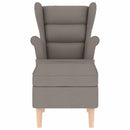 vidaXL tópszínű szövet fotel lábzsámollyal