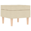 vidaXL krémszínű szövet fotel lábzsámollyal