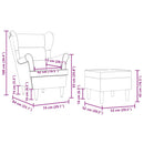 vidaXL krémszínű szövet fotel lábzsámollyal