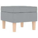 vidaXL világosszürke szövet hintaszék lábtartóval