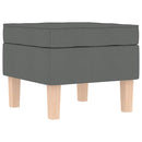 vidaXL sötétszürke szövet hintaszék lábtartóval