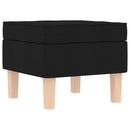 vidaXL fekete szövet hintaszék lábtartóval