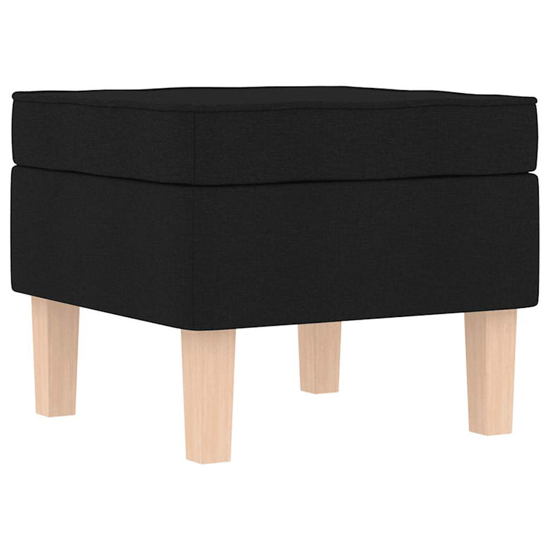 vidaXL fekete szövet hintaszék lábtartóval