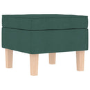 vidaXL sötétzöld szövet hintaszék lábtartóval