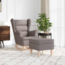 vidaXL tópszínű szövet hintaszék lábtartóval