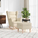 vidaXL krémszínű szövet hintaszék lábtartóval