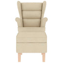 vidaXL krémszínű szövet hintaszék lábtartóval