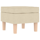 vidaXL krémszínű szövet hintaszék lábtartóval