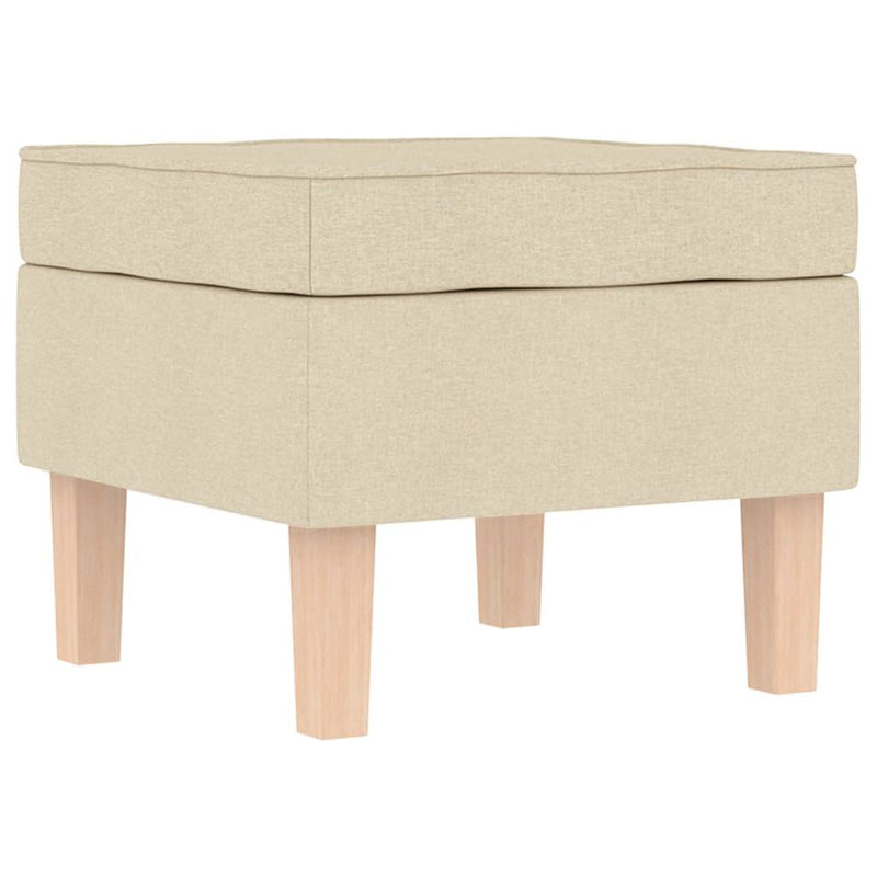 vidaXL krémszínű szövet hintaszék lábtartóval