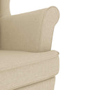 vidaXL krémszínű szövet hintaszék lábtartóval