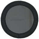 vidaXL fekete polirattan félkör kerti kanapé asztallal és párnákkal