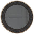 vidaXL félkör alakú bézs polirattan kerti kanapé asztallal és párnával