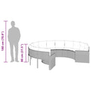 vidaXL szürke polirattan kerek kerti kanapé párnákkal