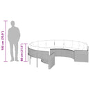 vidaXL bézs polirattan kerek kerti kanapé párnákkal