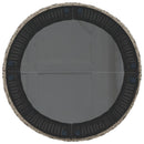 vidaXL szürke polirattan kerek kerti kanapé asztallal és párnákkal