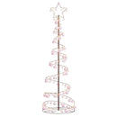 vidaXL meleg fehér LED karácsonyfa gömbökkel 120 LED 180 cm