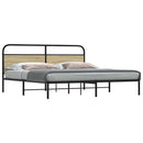 vidaXL sonoma tölgy színű fém ágykeret matrac nélkül 200 x 200 cm