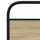 vidaXL sonoma tölgy színű fém ágykeret matrac nélkül 137 x 190 cm
