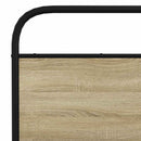 vidaXL sonoma tölgy színű fém ágykeret matrac nélkül 150 x 200 cm