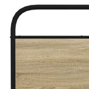 vidaXL sonoma tölgy színű fém ágykeret matrac nélkül 180 x 200 cm
