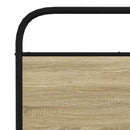 vidaXL sonoma tölgy színű fém ágykeret matrac nélkül 193 x 203 cm