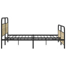 vidaXL sonoma tölgy színű fém ágykeret matrac nélkül 200 x 200 cm