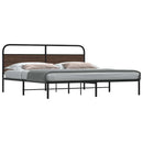 vidaXL barna tölgy színű fém ágykeret matrac nélkül 180 x 200 cm
