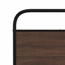 vidaXL barna tölgy színű fém ágykeret matrac nélkül 193 x 203 cm