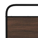 vidaXL barna tölgy színű fém ágykeret matrac nélkül 160 x 200 cm