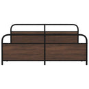 vidaXL barna tölgy színű fém ágykeret matrac nélkül 183 x 213 cm