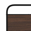 vidaXL barna tölgy színű fém ágykeret matrac nélkül 183 x 213 cm