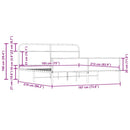 vidaXL füstös tölgy színű fém ágykeret matrac nélkül 183 x 213 cm
