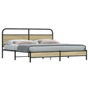 vidaXL sonoma tölgy színű fém ágykeret matrac nélkül 180 x 200 cm