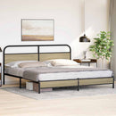 vidaXL sonoma tölgy színű fém ágykeret matrac nélkül 193 x 203 cm