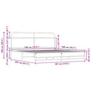 vidaXL sonoma tölgy színű fém ágykeret matrac nélkül 180 x 200 cm