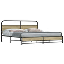 vidaXL sonoma tölgy színű fém ágykeret matrac nélkül 183 x 213 cm