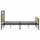 vidaXL sonoma tölgyszínű fém ágykeret matrac nélkül 160 x 200 cm
