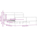 vidaXL sonoma tölgy színű fém ágykeret matrac nélkül 180 x 200 cm