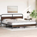 vidaXL barna tölgy színű fém ágykeret matrac nélkül 183 x 213 cm