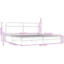 vidaXL barna tölgy színű fém ágykeret matrac nélkül 183 x 213 cm