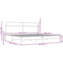 vidaXL barna tölgy színű fém ágykeret matrac nélkül 200 x 200 cm