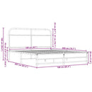 vidaXL barna tölgy színű fém ágykeret matrac nélkül 160 x 200 cm