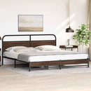 vidaXL barna tölgy színű fém ágykeret matrac nélkül 193 x 203 cm