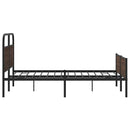 vidaXL barna tölgy színű fém ágykeret matrac nélkül 150 x 200 cm