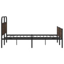 vidaXL barna tölgy színű fém ágykeret matrac nélkül 160 x 200 cm