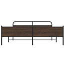 vidaXL barna tölgy színű fém ágykeret matrac nélkül 180 x 200 cm