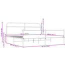 vidaXL barna tölgy színű fém ágykeret matrac nélkül 180 x 200 cm